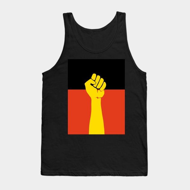 Black Power Fist - Aborigines Tank Top by valentinahramov